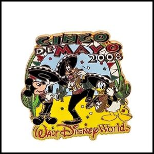 Disney Cinco De Mayo 2008 Pin Limited Edition Mickey Goofy Donald Duck 62029